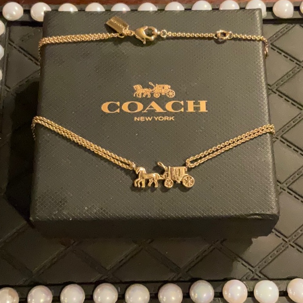 COACH HORSE & CARRIAGE Double Strand Necklace